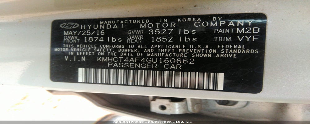 KMHCT4AE4GU160662 2016 HYUNDAI ACCENT photo no. 9