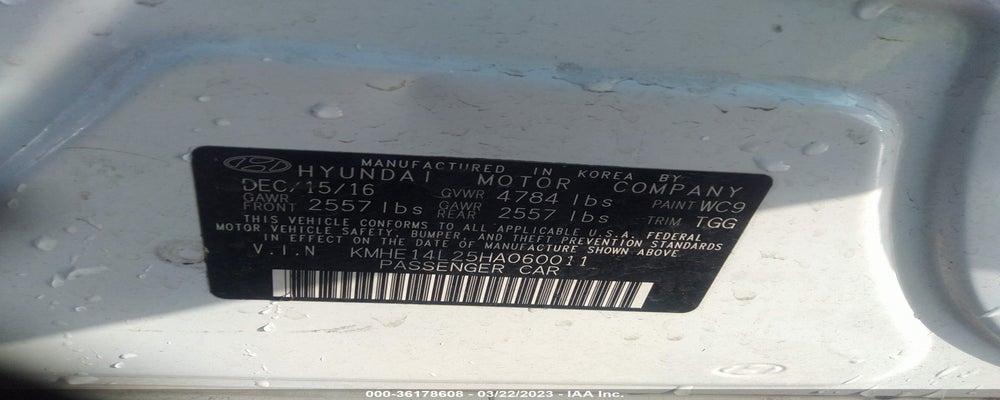 KMHE14L25HA060011 2017 HYUNDAI SONATA PLUG-IN HYBRID photo no. 9