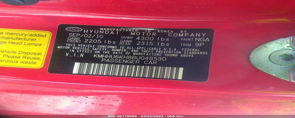 KMHHU6KH8BU048530 2011 HYUNDAI GENESIS COUPE photo no. 9