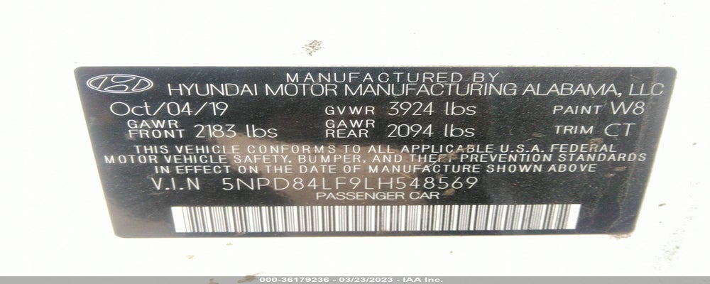 5NPD84LF9LH548569 2020 HYUNDAI ELANTRA photo no. 9
