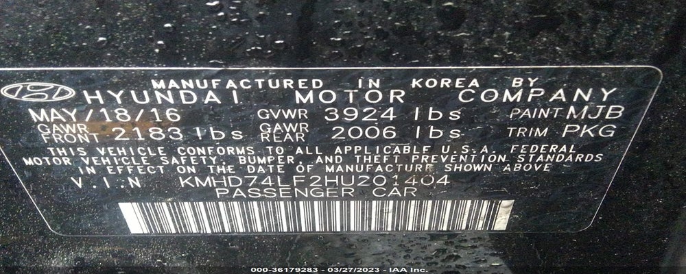 KMHD74LF2HU201404 2017 HYUNDAI ELANTRA photo no. 9
