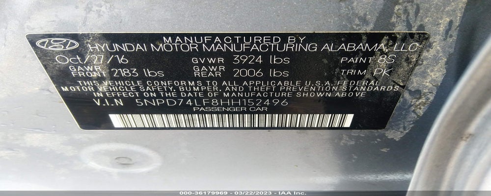 5NPD74LF8HH152496 2017 HYUNDAI ELANTRA photo no. 9