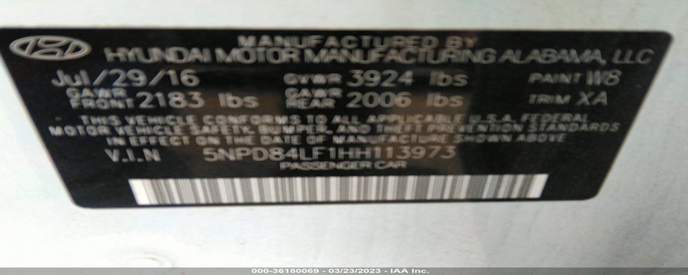 5NPD84LF1HH113973 2017 HYUNDAI ELANTRA photo no. 9