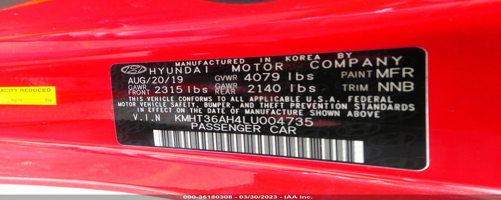 KMHT36AH4LU004735 2020 HYUNDAI VELOSTER N photo no. 9