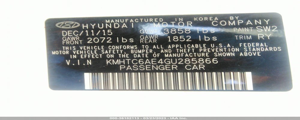 KMHTC6AE4GU285866 2016 HYUNDAI VELOSTER photo no. 9