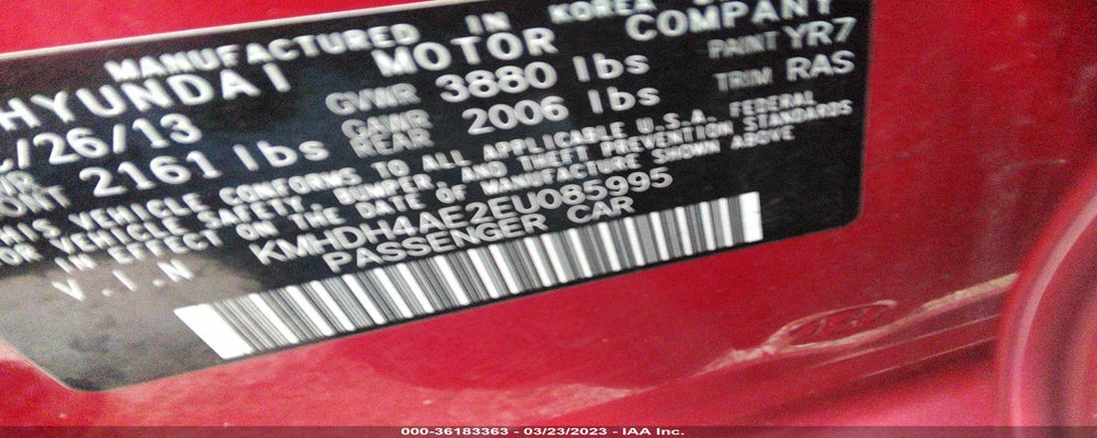 KMHDH4AE2EU085995 2014 HYUNDAI ELANTRA photo no. 9
