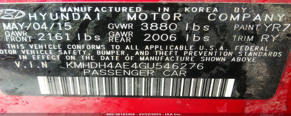 KMHDH4AE4GU546276 2016 HYUNDAI ELANTRA photo no. 9