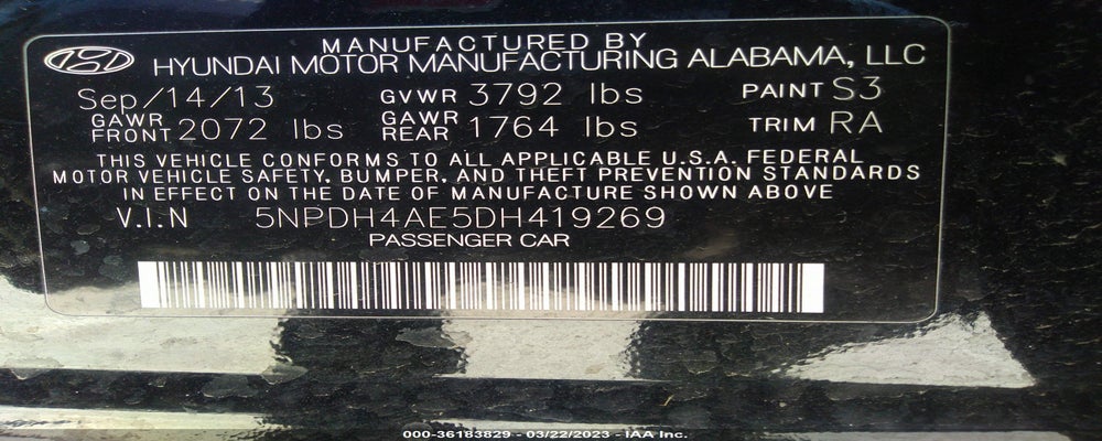 5NPDH4AE5DH419269 2013 HYUNDAI ELANTRA photo no. 9