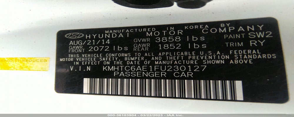 KMHTC6AE1FU230127 2015 HYUNDAI VELOSTER photo no. 9