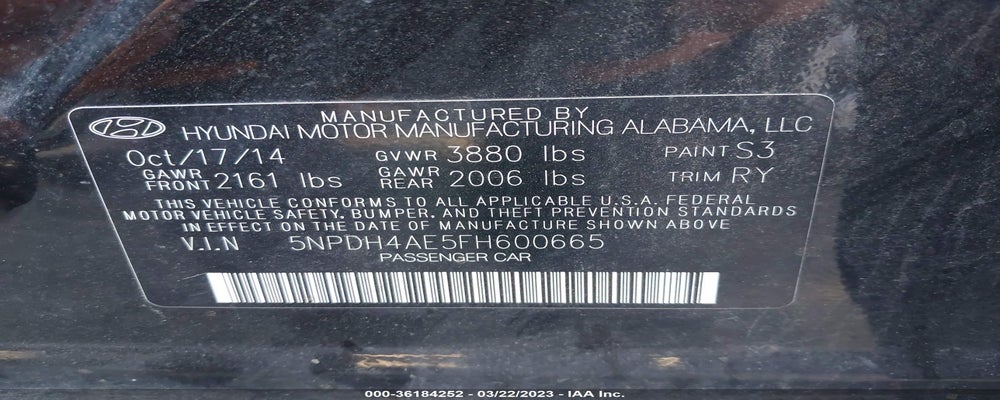 5NPDH4AE5FH600665 2015 HYUNDAI ELANTRA photo no. 9