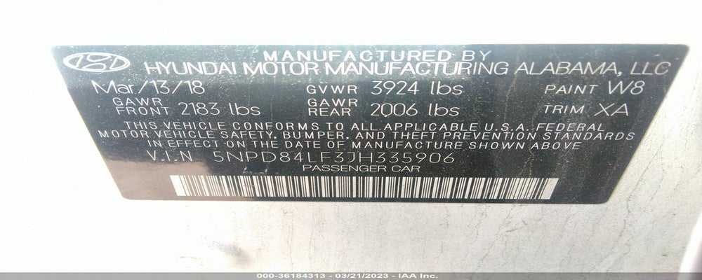 5NPD84LF3JH335906 2018 HYUNDAI ELANTRA photo no. 9