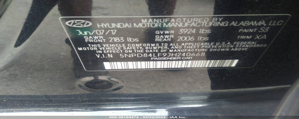 5NPD84LF9JH240668 2018 HYUNDAI ELANTRA photo no. 9