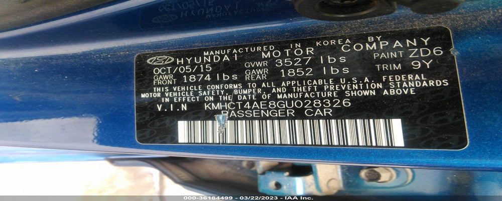 KMHCT4AE8GU028326 2016 HYUNDAI ACCENT photo no. 9