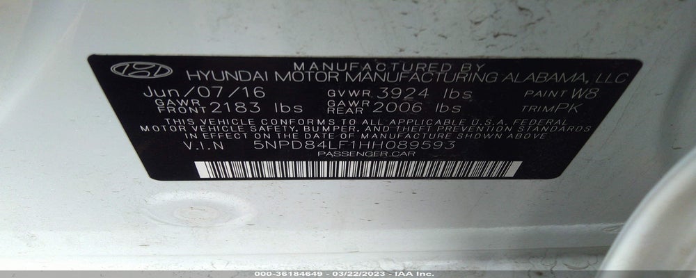 5NPD84LF1HH089593 2017 HYUNDAI ELANTRA photo no. 9