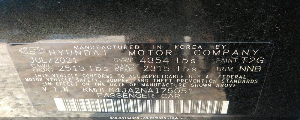 KMHL64JA2NA175051 2022 HYUNDAI SONATA photo no. 9