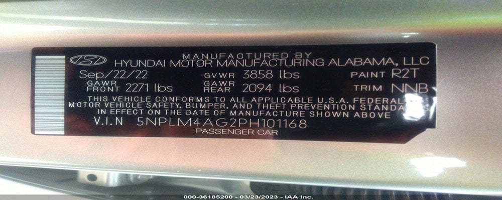 5NPLM4AG2PH101168 2023 HYUNDAI ELANTRA photo no. 9
