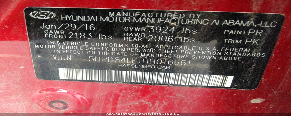 5NPD84LF1HH016661 2017 HYUNDAI ELANTRA photo no. 9
