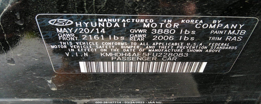 KMHDH4AE5FU228083 2015 HYUNDAI ELANTRA photo no. 9