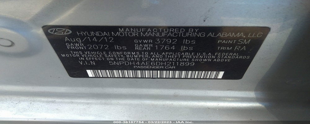 5NPDH4AE6DH211899 2013 HYUNDAI ELANTRA photo no. 9