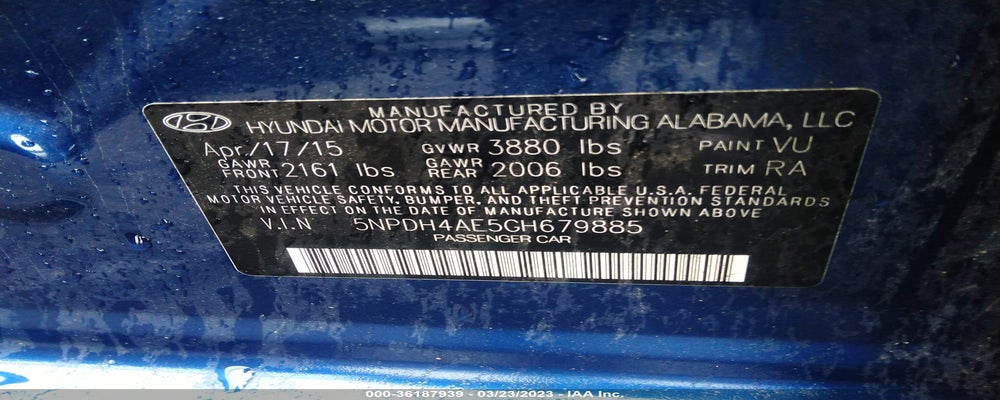 5NPDH4AE5GH679885 2016 HYUNDAI ELANTRA photo no. 9
