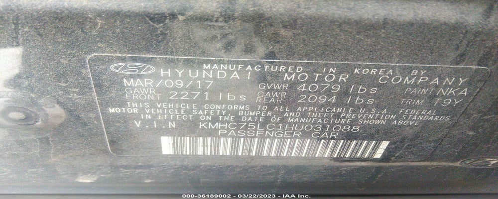 KMHC75LC1HU031088 2017 HYUNDAI IONIQ HYBRID photo no. 9