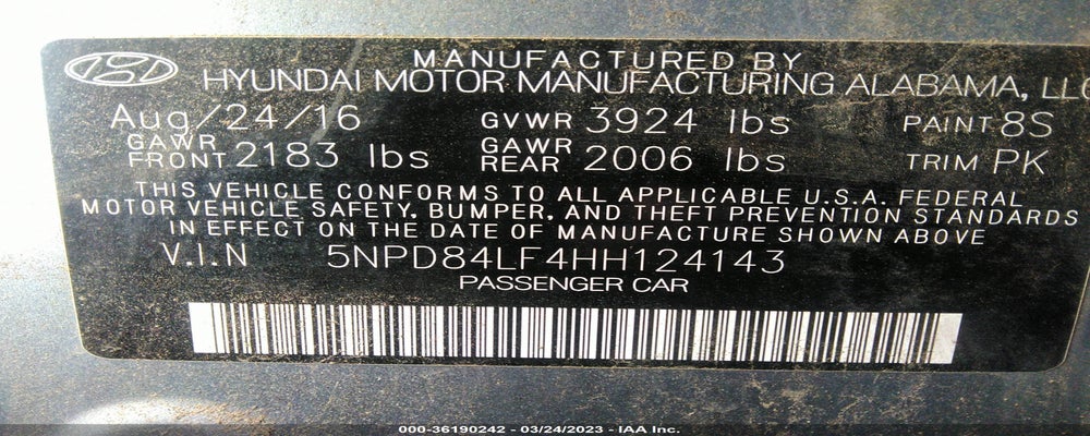 5NPD84LF4HH124143 2017 HYUNDAI ELANTRA photo no. 9