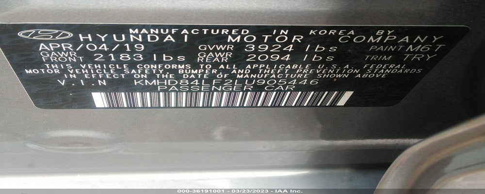 KMHD84LF2LU905446 2020 HYUNDAI ELANTRA photo no. 9