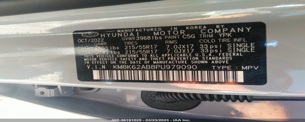 KM8K62AB8PU979090 2023 HYUNDAI KONA photo no. 9