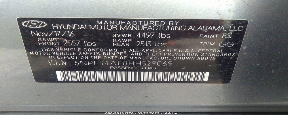 5NPE34AF8HH529069 2017 HYUNDAI SONATA photo no. 9
