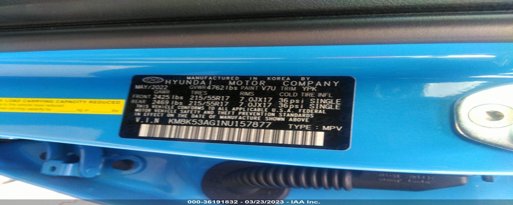 KM8K53AG1NU157877 2022 HYUNDAI KONA ELECTRIC photo no. 9