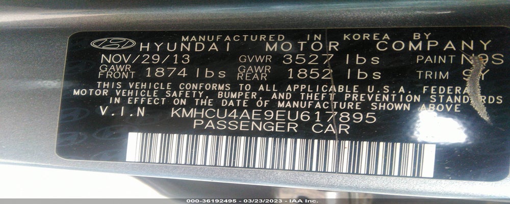 KMHCU4AE9EU617895 2014 HYUNDAI ACCENT photo no. 9