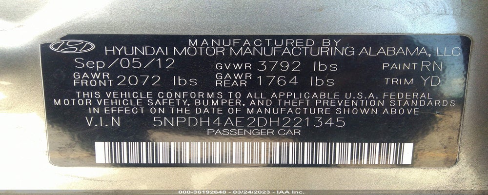 5NPDH4AE2DH221345 2013 HYUNDAI ELANTRA photo no. 9