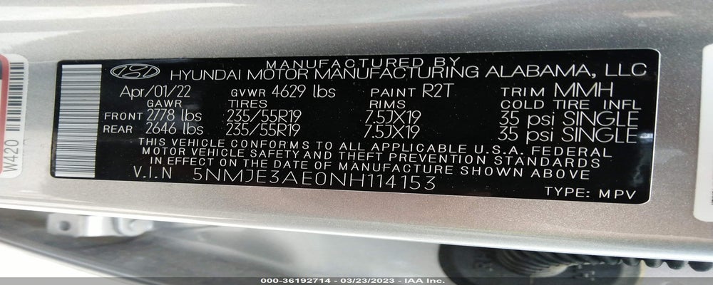 5NMJE3AE0NH114153 2022 HYUNDAI TUCSON photo no. 9