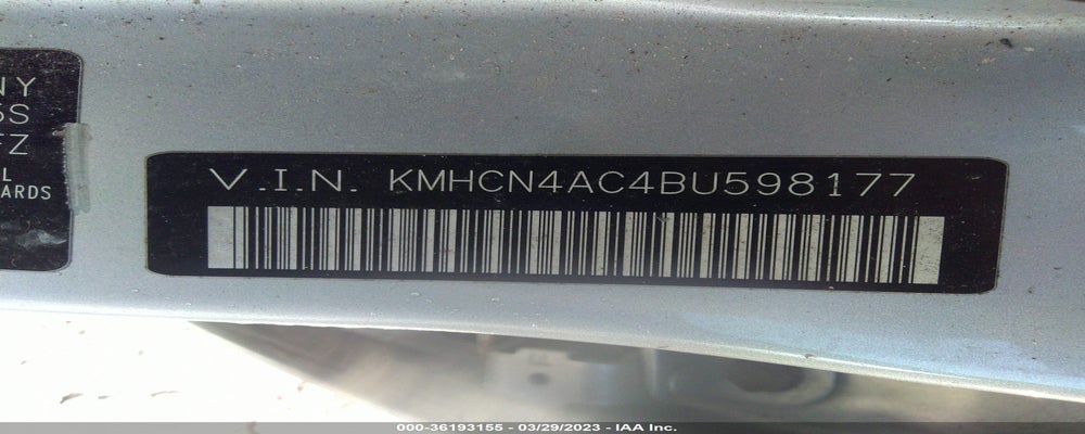 KMHCN4AC4BU598177 2011 HYUNDAI ACCENT photo no. 9