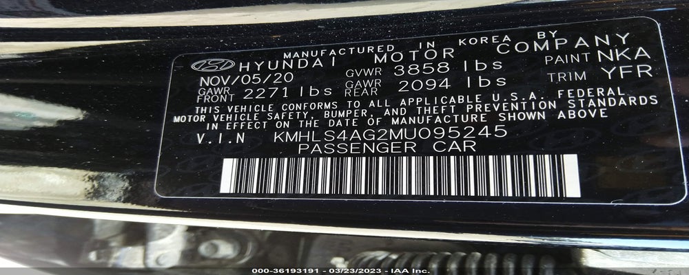 KMHLS4AG2MU095245 2021 HYUNDAI ELANTRA photo no. 9
