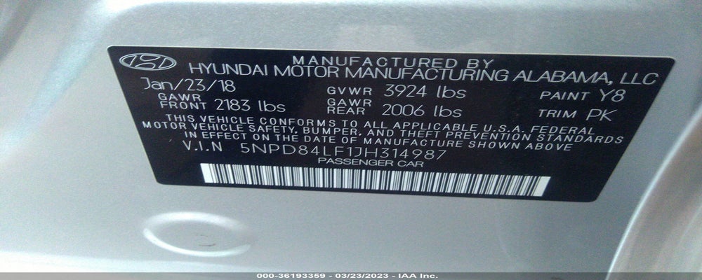 5NPD84LF1JH314987 2018 HYUNDAI ELANTRA photo no. 9