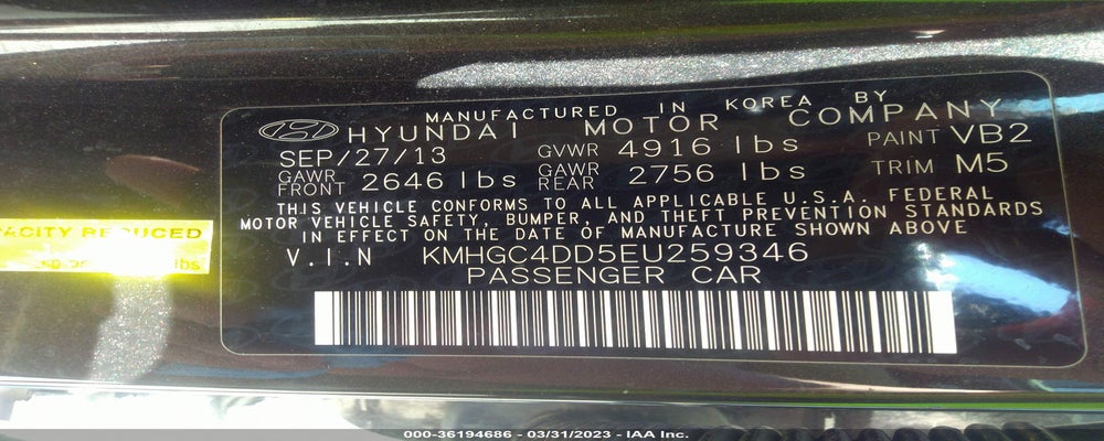 KMHGC4DD5EU259346 2014 HYUNDAI GENESIS photo no. 9