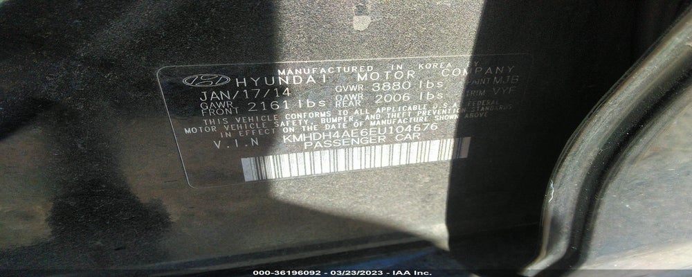 KMHDH4AE6EU104676 2014 HYUNDAI ELANTRA photo no. 9
