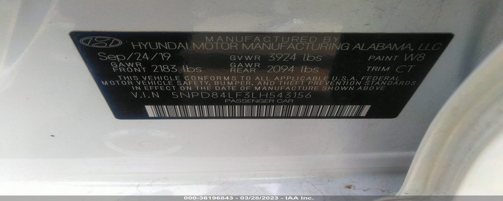 5NPD84LF3LH543156 2020 HYUNDAI ELANTRA photo no. 9