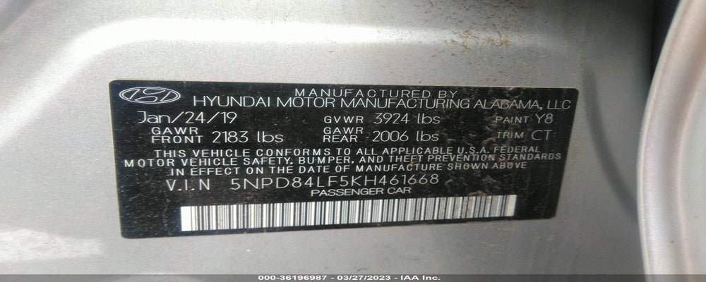 5NPD84LF5KH461668 2019 HYUNDAI ELANTRA photo no. 9