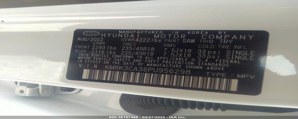 KM8K3CA36PU956298 2023 HYUNDAI KONA photo no. 9