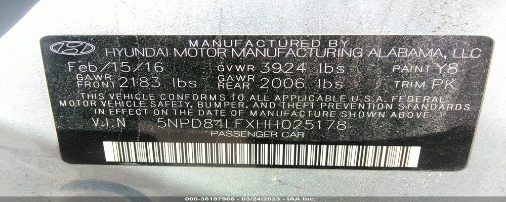 5NPD84LFXHH025178 2017 HYUNDAI ELANTRA photo no. 9