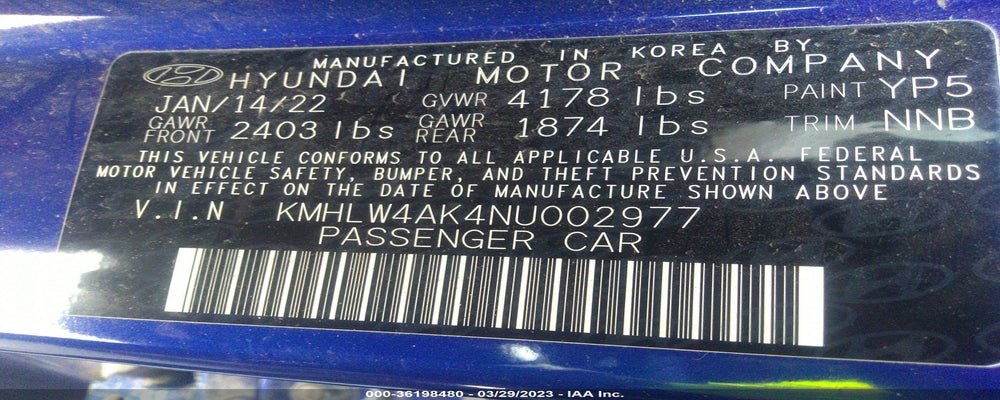 KMHLW4AK4NU002977 2022 HYUNDAI ELANTRA N photo no. 9