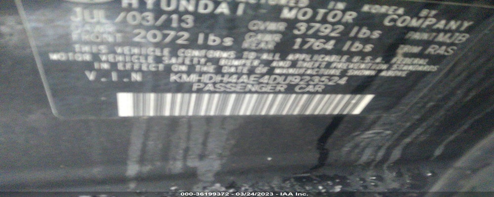 KMHDH4AE4DU923524 2013 HYUNDAI ELANTRA photo no. 9