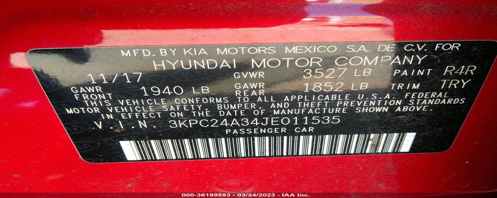 3KPC24A34JE011535 2018 HYUNDAI ACCENT photo no. 9