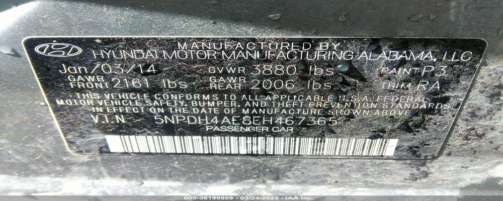 5NPDH4AE8EH467365 2014 HYUNDAI ELANTRA photo no. 9