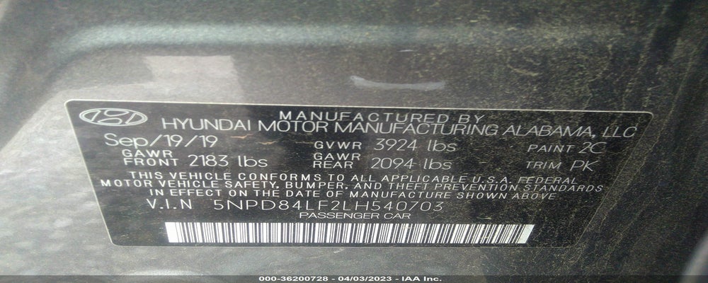 5NPD84LF2LH540703 2020 HYUNDAI ELANTRA photo no. 9