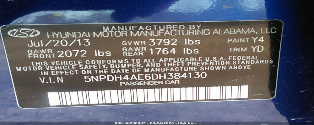 5NPDH4AE6DH384130 2013 HYUNDAI ELANTRA photo no. 9