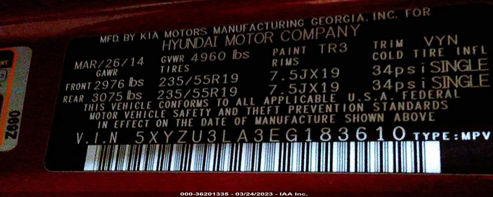 5XYZU3LA3EG183610 2014 HYUNDAI SANTA FE SPORT photo no. 9