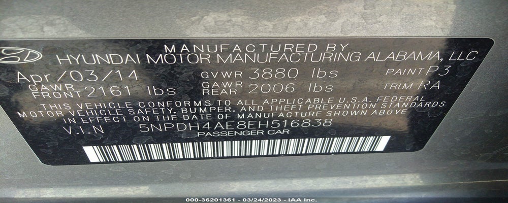 5NPDH4AE8EH516838 2014 HYUNDAI ELANTRA photo no. 9